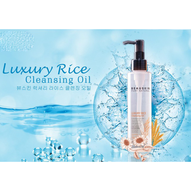 Dầu tẩy trang sạch sâu Beauskin Luxury Rice Cleansing Oil Hàn Quốc 150ml + Móc khóa