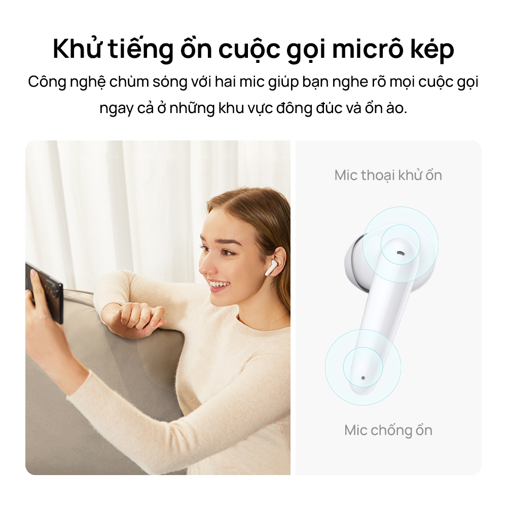 Bộ Sản Phẩm - Tai nghe HUAWEI FreeBuds SE | Hàng Chính Hãng - FreeBuds SE (Trắng mây trời)