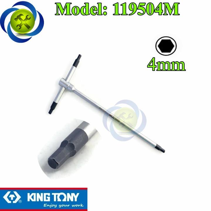 Lục giác T 4mm cán trượt Kingtony 119504M dài 90mm x 180mm