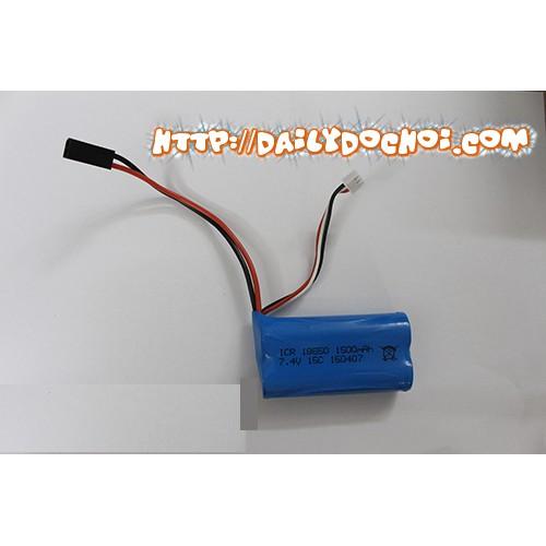 Pin sạc 7.4V dung lượng 1500mAh chân cắm đen F-Series F49