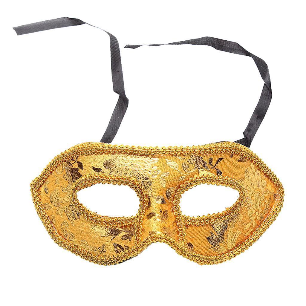 Venetian Masquerade Fancy Dress Ball Eye Mask Party Halloween Costume Yellow