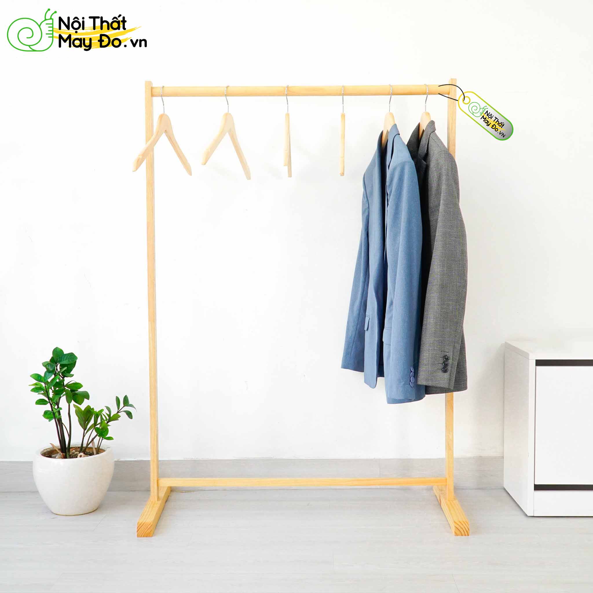 Giá Treo Quần Áo Tiện Lợi - Simple Hanger 86 - Thiết Kế Thanh Treo Ngang Đơn Giản - Có 2 Màu Sắc Lựa Chọn