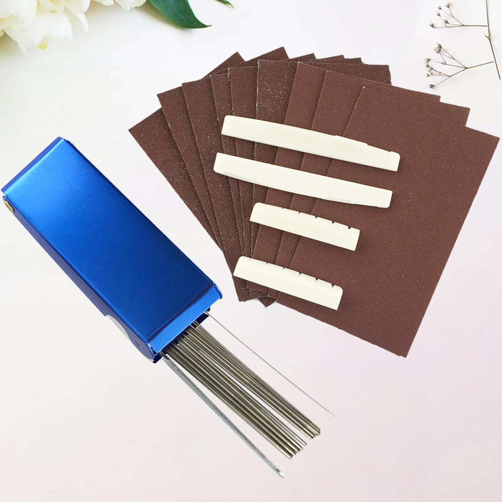 Guitar Bridge Saddle Nut File Set Guitar Bridge Nut Saddle for Maintenance