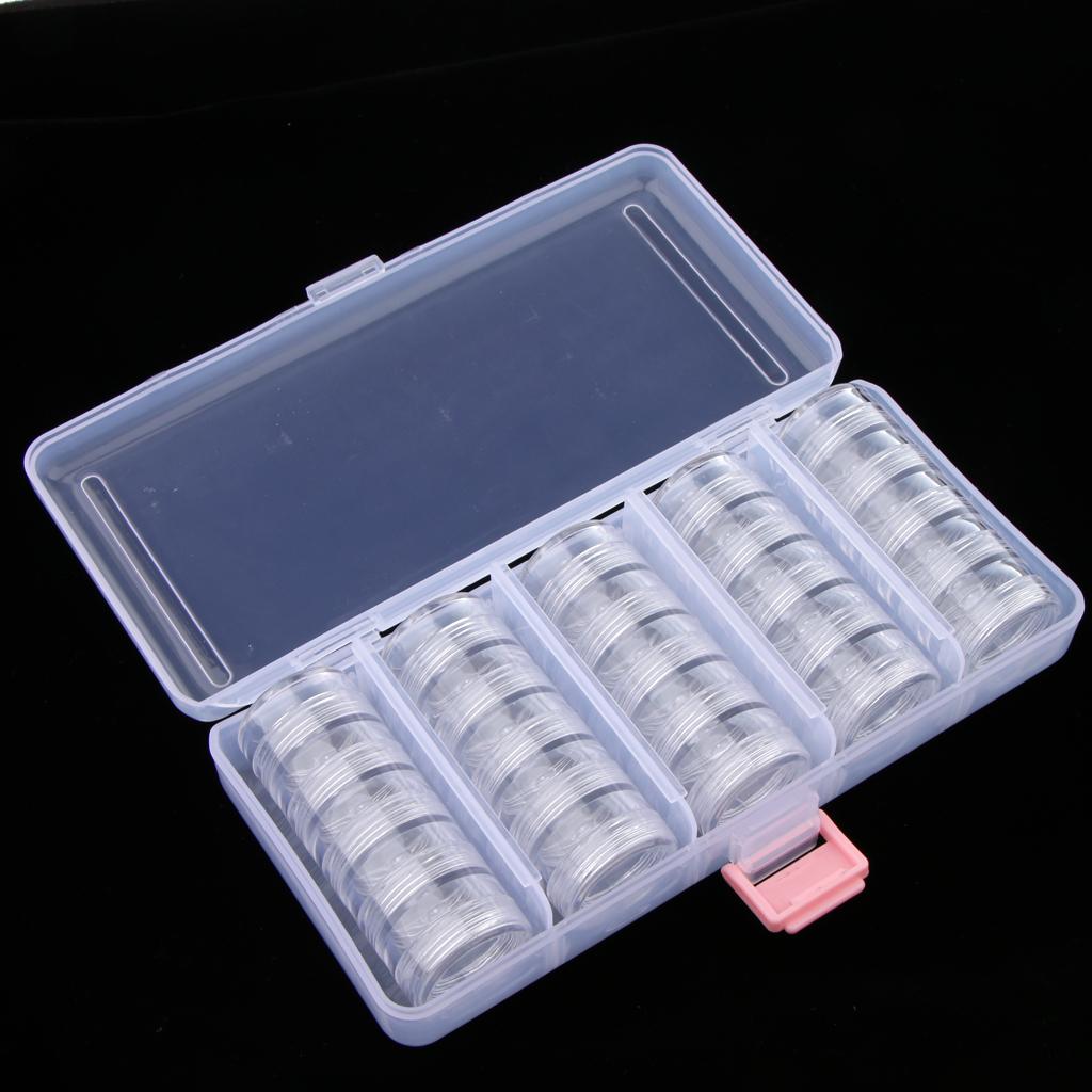 25 Cosmetic Empty Jar Pot Eyeshadow Makeup Cream Lip Balm Container Portable