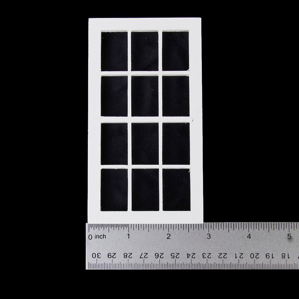 1:12 Scale Dolls House Miniature Wooden 12 pane Window Frame White