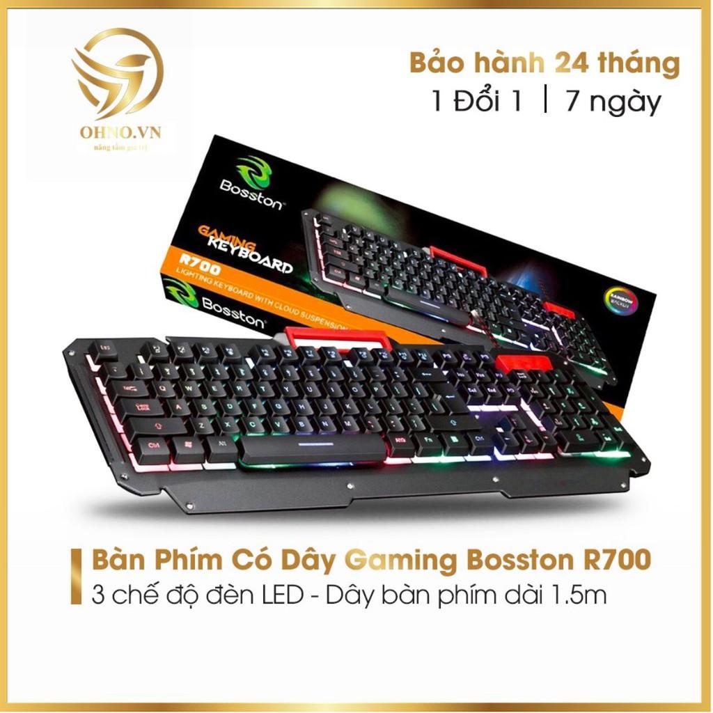 Bàn Phím Có Dây Gaming Bosston R700 Bàn Phím Máy Tính Chơi Game Đèn Led Giả Cơ -hàng chính hãng