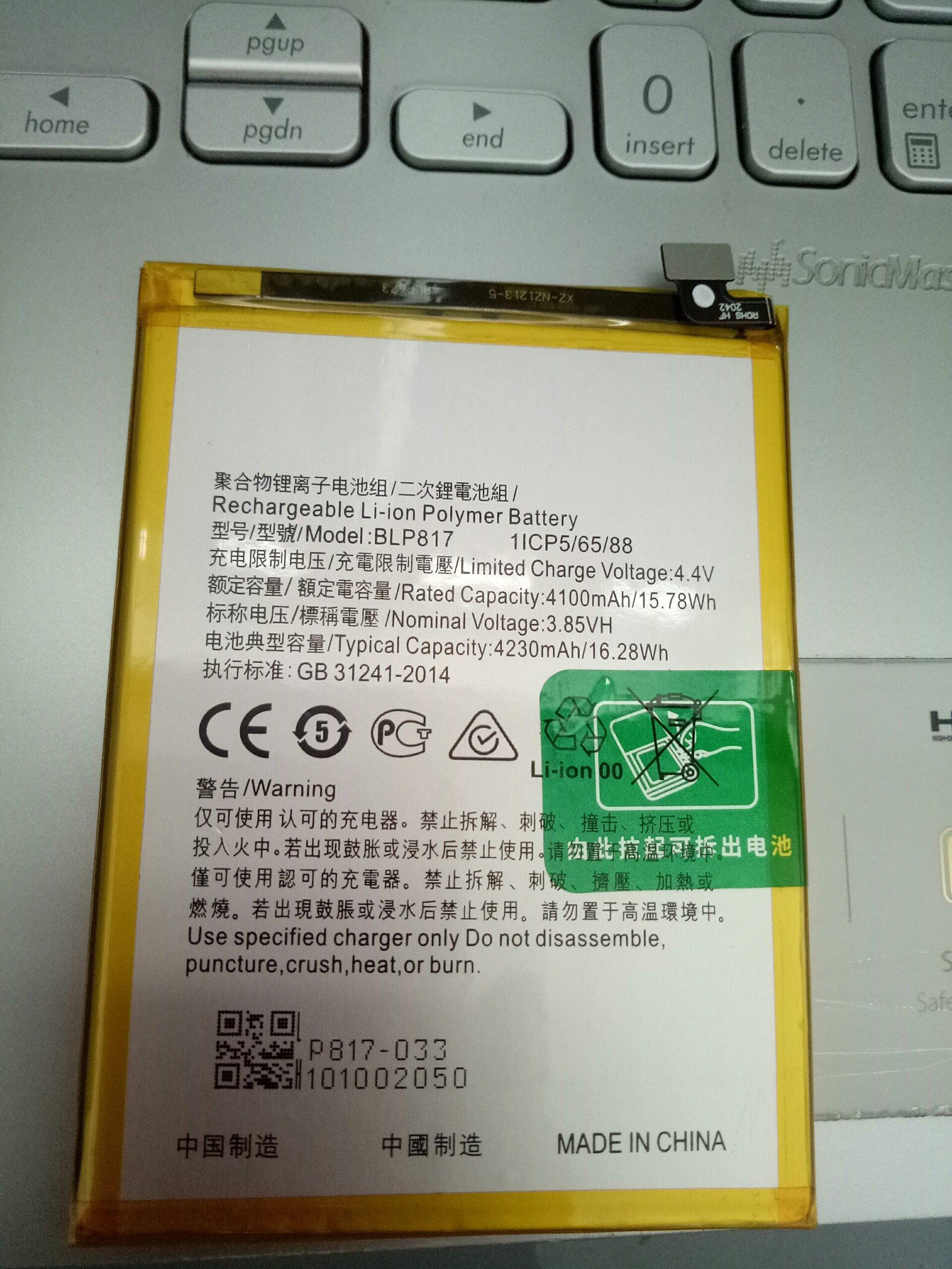 Pin Dành cho Oppo BLP817 zin