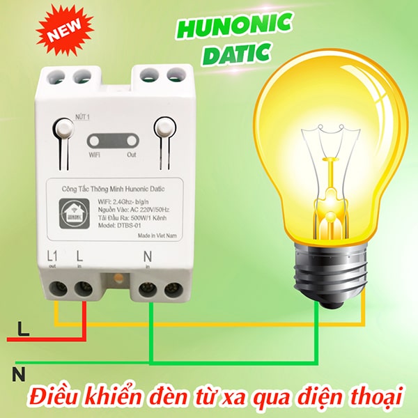 Công Tắc Thông Minh Wifi Hunonic Datic