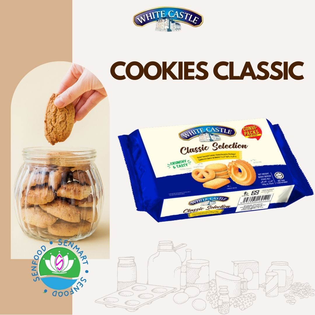[Mua 2 tặng 1] Bánh cookies chocochip White Castle nhập khẩu Malaysia 180g 3 vị ngẫu nhiên