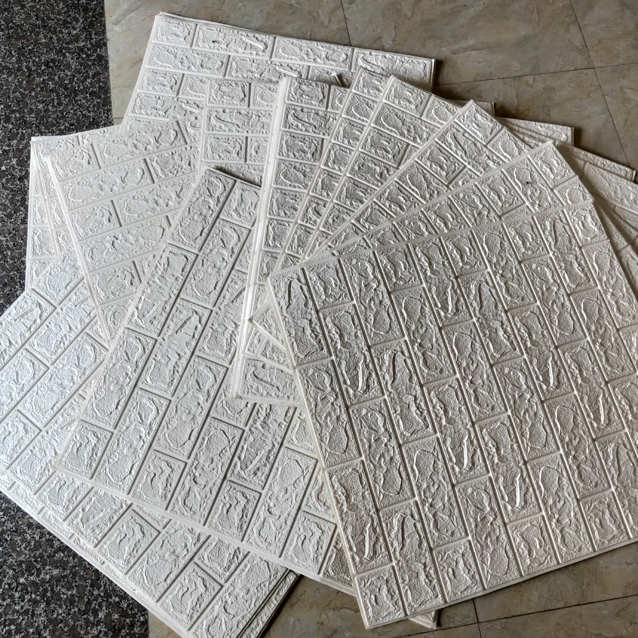 Xốp Dán Tường Giả Gạch Cách âm, Cách nhiệt Chống Ẩm Mốc - Khổ 70x77 cm Dày 5mm