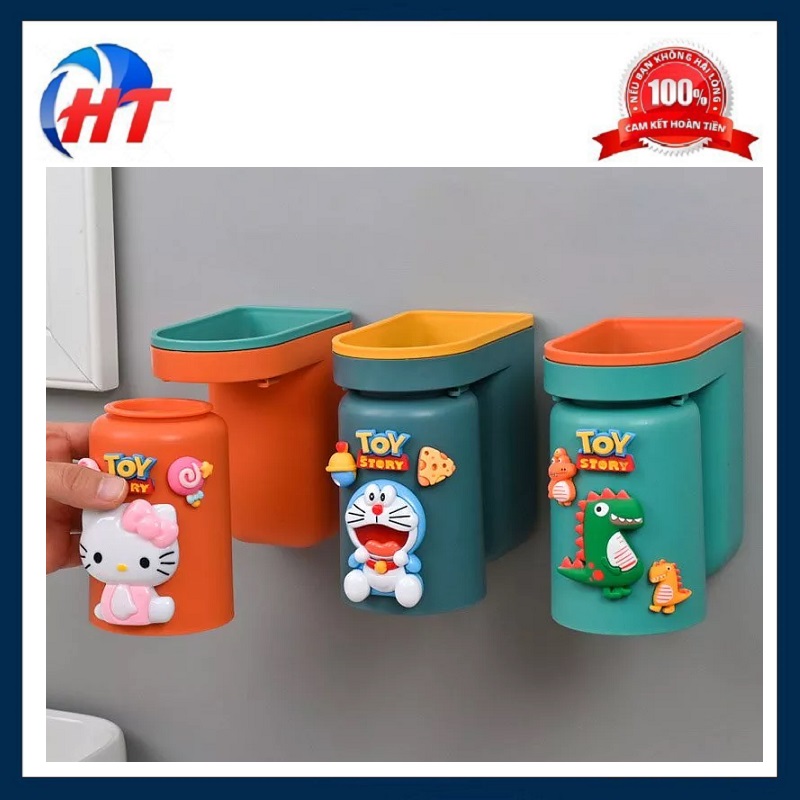 KHAY ĐỂ DỤNG CỤ ĐÁNH RĂNG KÈM LY , TẶNG STIKER - HT