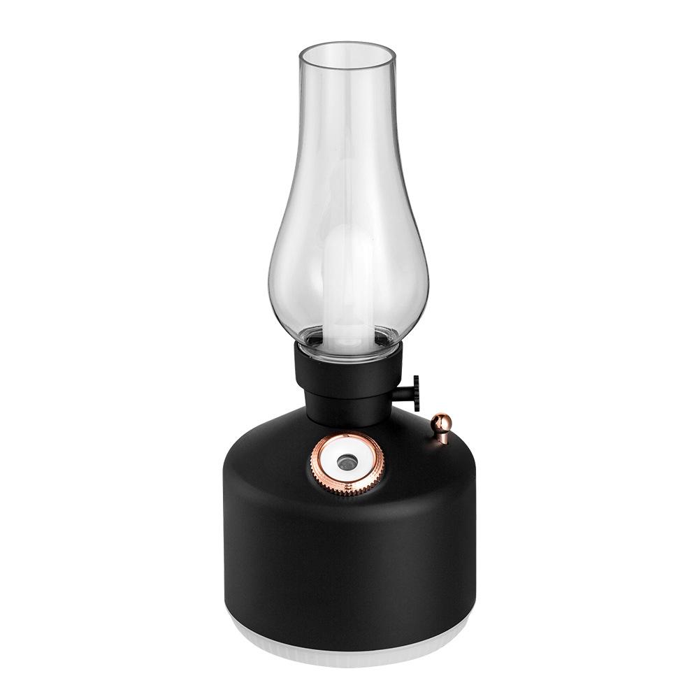 USB Có Thể Sạc Retro Dầu Lửa Đèn Máy Tạo Độ Ẩm Không Khí Có Đèn LED Ánh Sáng Khuếch Tán Hương Thơm Không Dây Phun Sương Tạo Trang Trí Nhà