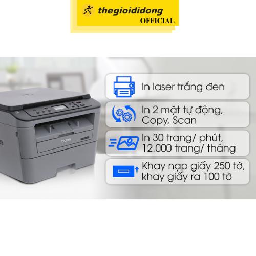 Máy in laser trắng đen đa năng Brother DCP-L2520D - Hàng Chính Hãng