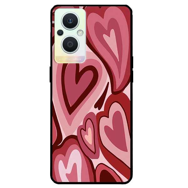 Ốp lưng dành cho Reno7 Z 5G / A96 5G / OnePlus Nord N20 5G - Tim Viền Đỏ