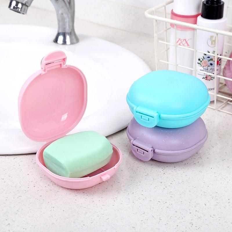 1PC Bathroom Soap Case Dish Plate Case Home Shower Travel Hiking Holder Container Portable Soap Box Dispenser Soap Rack With Lid