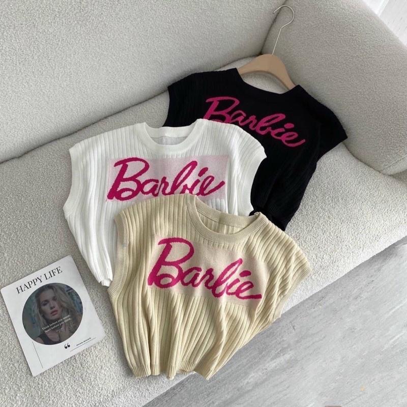 Áo croptop nữ cổ tròn tay hến BABIE chất len QC