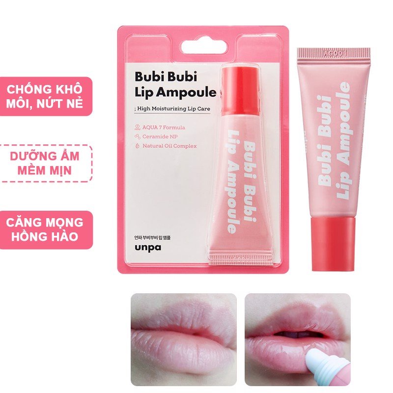 Son Dưỡng Môi Dưỡng Ẩm Căng Mọng Unpa Bubi Bubi Lip Ampule 10g