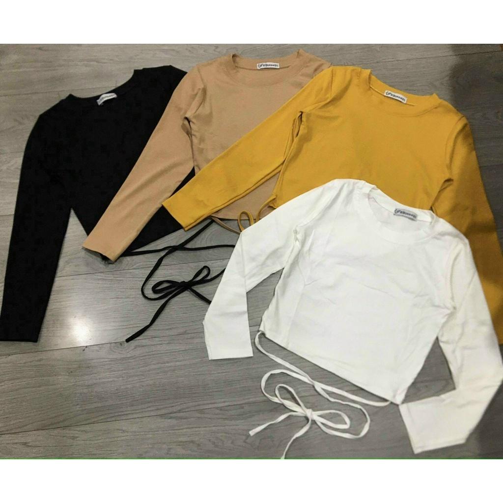 Áo croptop buộc eo xẹc xy/ hàng đẹp