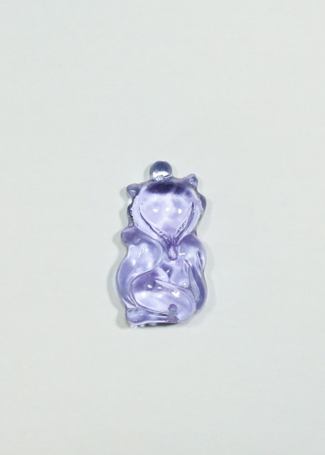 Mặt dây Hồ Ly sexy đá Topaz tím Tình Duyên - mạng Hỏa