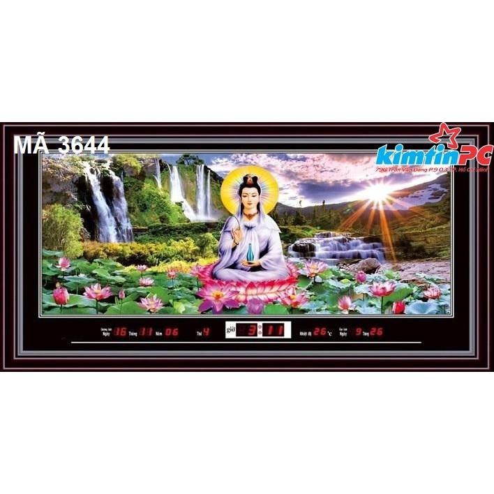 Lịch vạn niên – Tranh đèn – Đồng hồ - Khổ 55x100cm - mã 3644