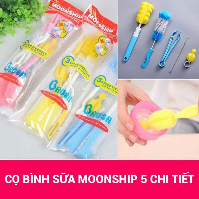 sỉ Bộ dụng cụ cọ rửa ly cốc, bình sữa 5 chi tiết