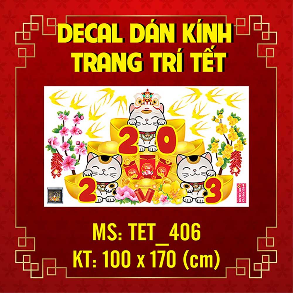 DECAL TRANG TRÍ TẾT 2023 COMBO SỐ 13