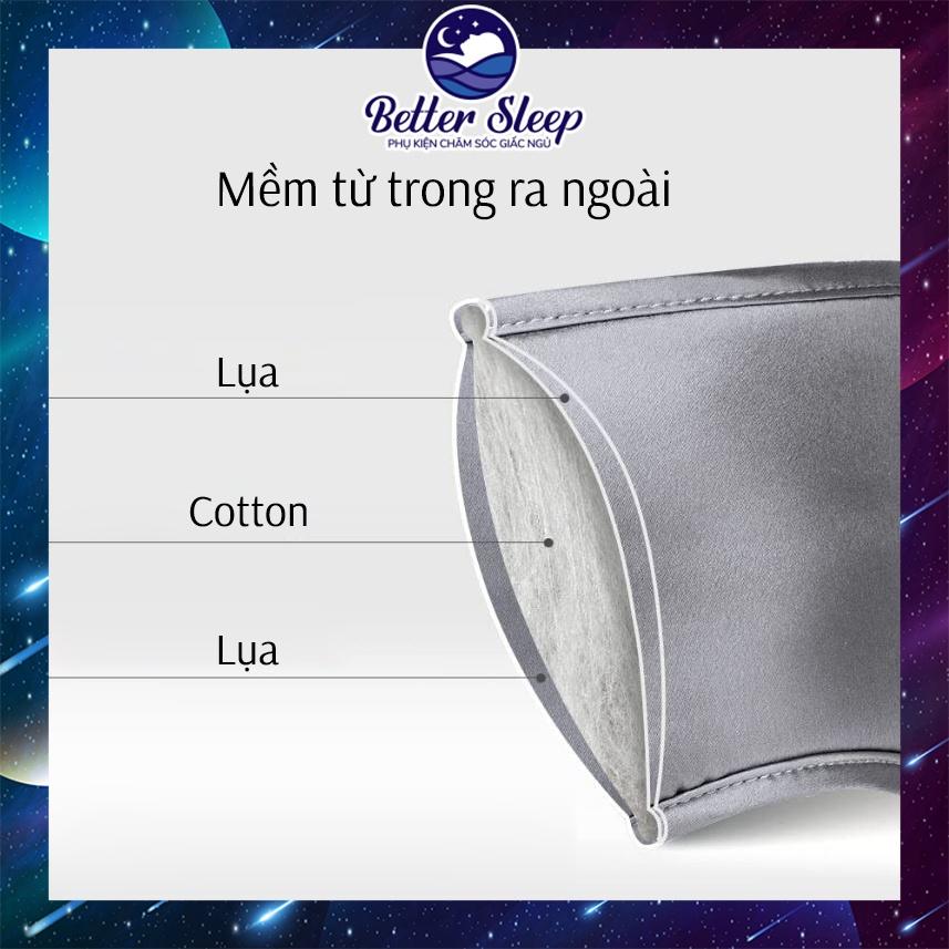 Bịt Mắt Ngủ Lụa Mềm Mại Thông Thoáng Dây Thun Độ Đàn Hồi Cao - màu xám # 15 #BMNBS06