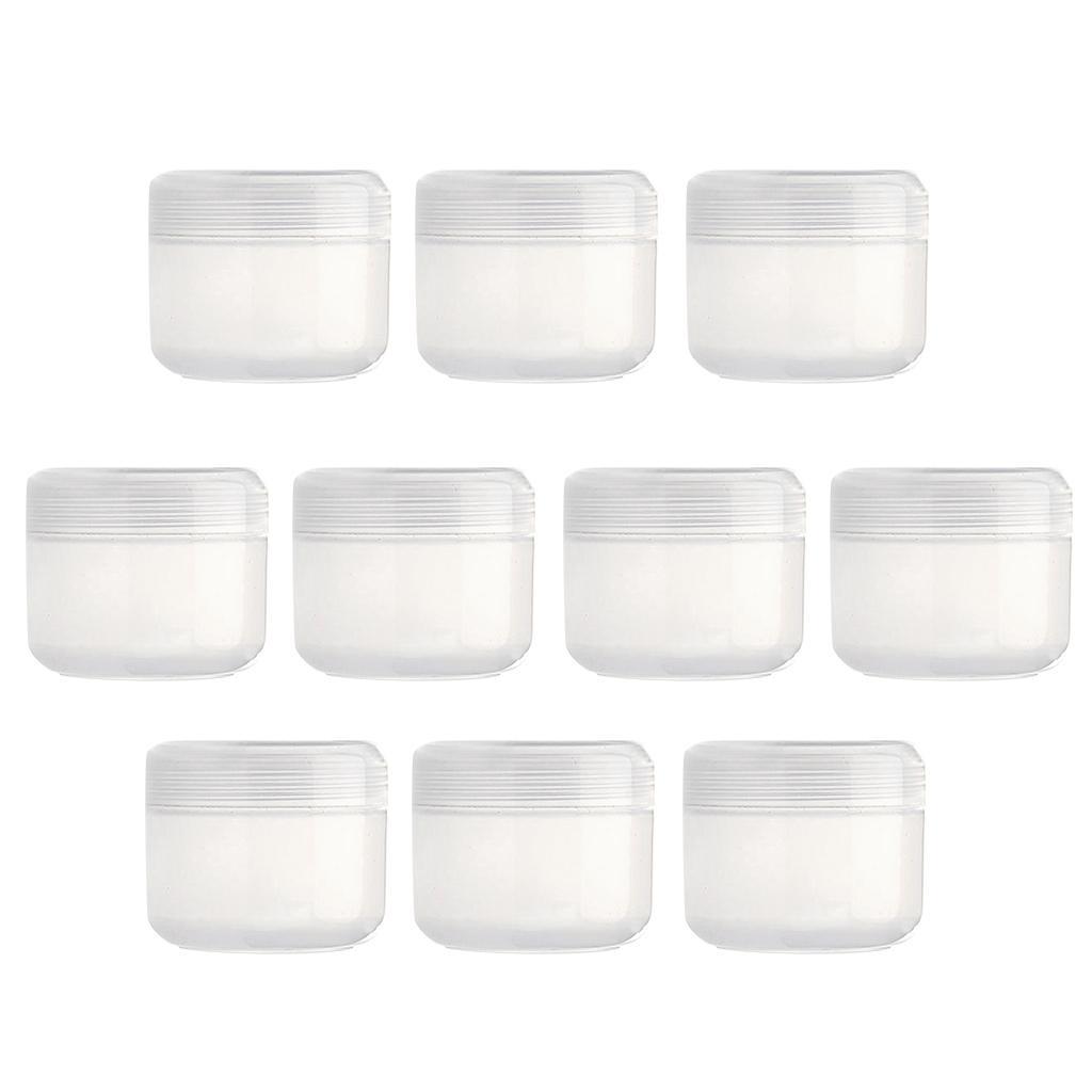 2X Refillable Plastic Empty Face Cream Cosmetic Container with Lid Clear-50g