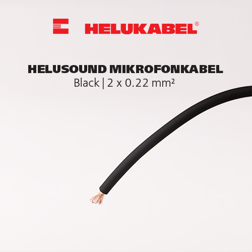 Dây cáp âm thanh HELUKABEL HELUSOUND Mikrofonkabel | Black | 2 x 0.22 mm²