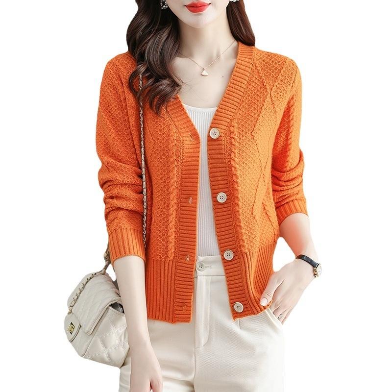 Áo khoác len cardigan nữ chất len dệt kim mềm mịn co giãn trẻ trung mùa thu đông mã VAA0463