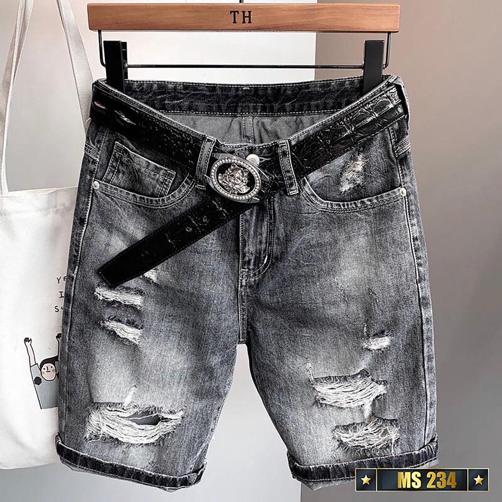 Quần short jean chất bò co giãn- quần lửng nam nhiều mẫu thời trang TINA ms232