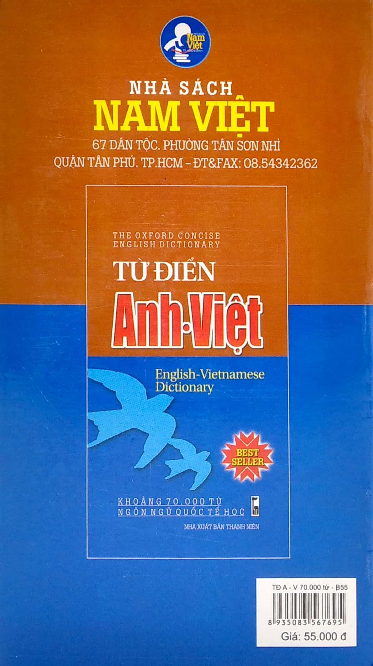 Từ Điển Anh - Việt (Khoảng 70.000 Từ Ngôn Ngữ Quốc Tế Học)