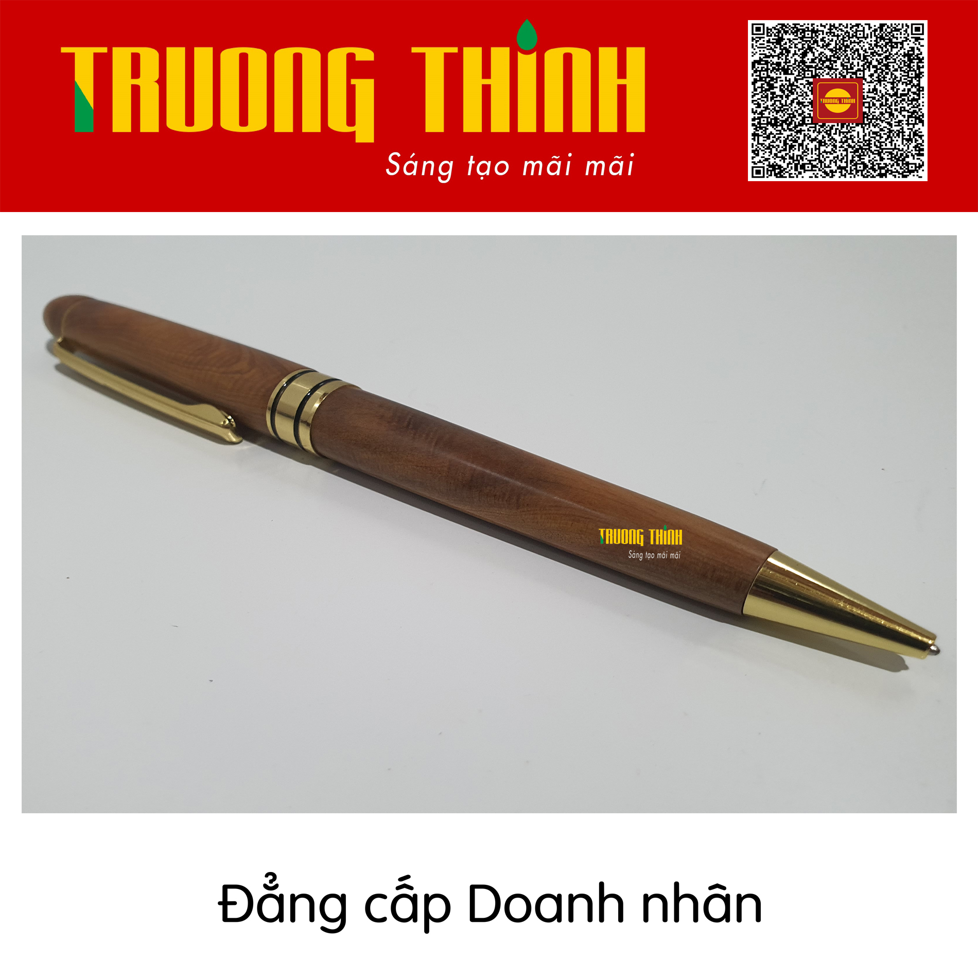 Bút Ký Gỗ Bách Xanh Trường Thịnh Chính Hãng Sang Trọng Bền Đẹp Đẳng Cấp Doanh Nhân. Loại Xoắn 15 cm