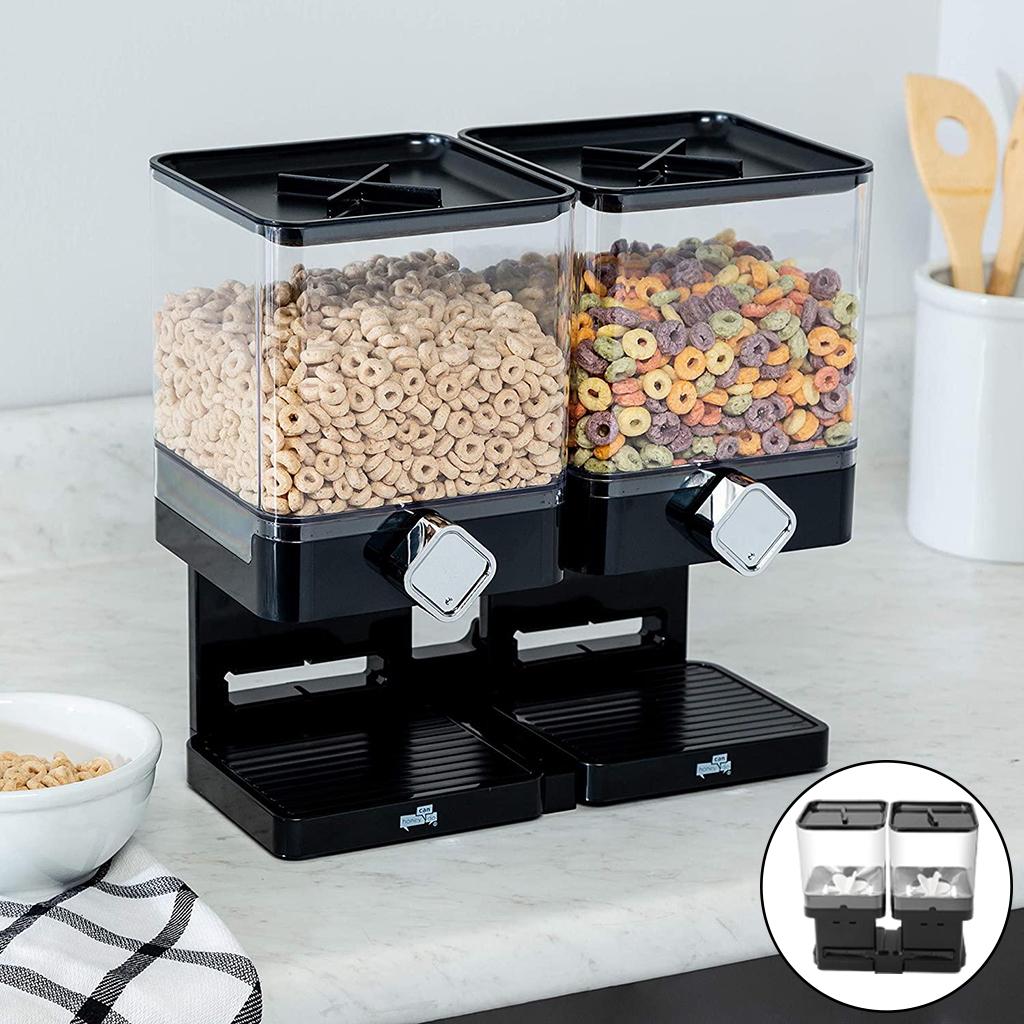 2 in 1 Grain Storage Box Dispenser Kitchen Storage Pressing Easily