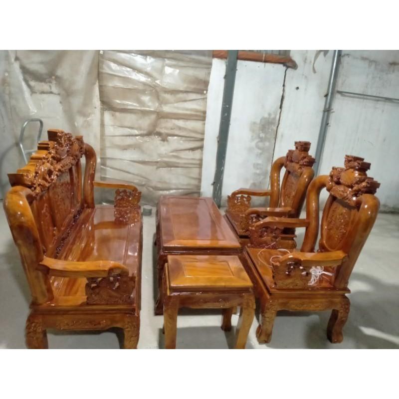Bộ bàn ghế phòng khách gỗ lim . giá thật