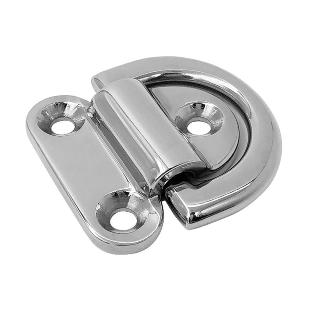 4pcs Small Folding Pad Eye Deck Lashing  Staple Cleat for Trailer Boat