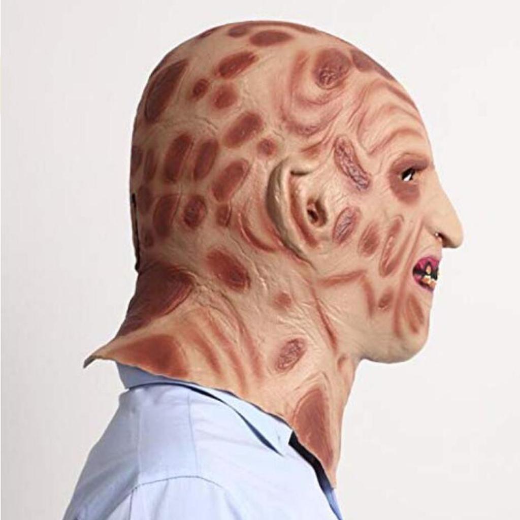 Scary Halloween Masks Horrible Mask - Creepy Zombie Monster Latex Mask Costume for Adults