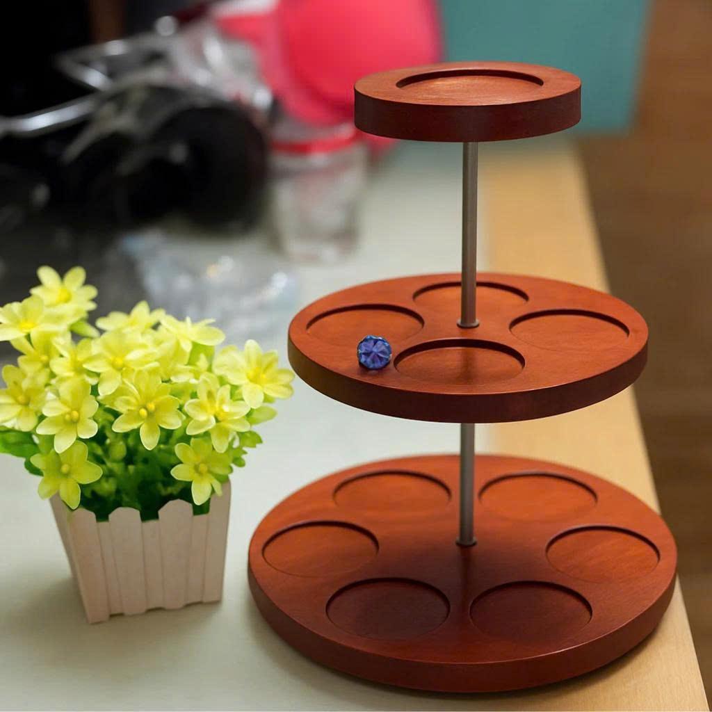 Tháp Nhựa Giả Gỗ 3 Tầng Bày Bia Nước Ngọt, Nhựa Giả Gỗ, Tháp Bày Gia Tiên Đẹp Mắt Sang Trọng