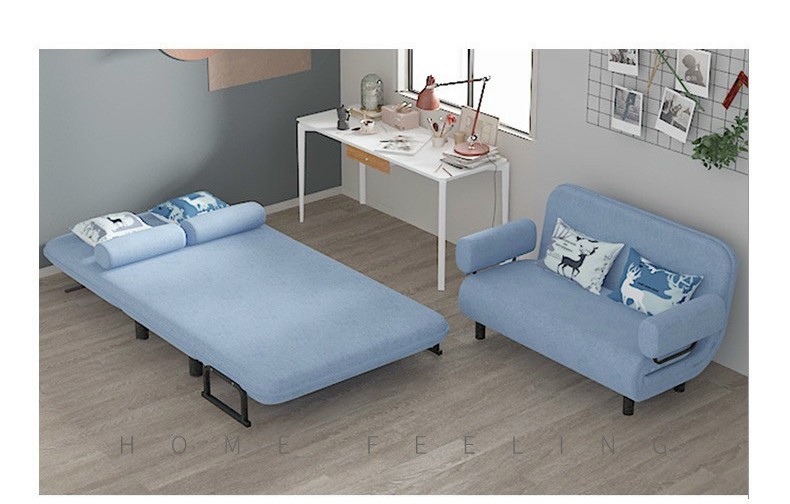 Ghế Sofa kết hợp Giường gấp gọn thông minh đa năng rộng 120cm, có đệm tay êm ái, kèm túi đựng đồ tiện lợi