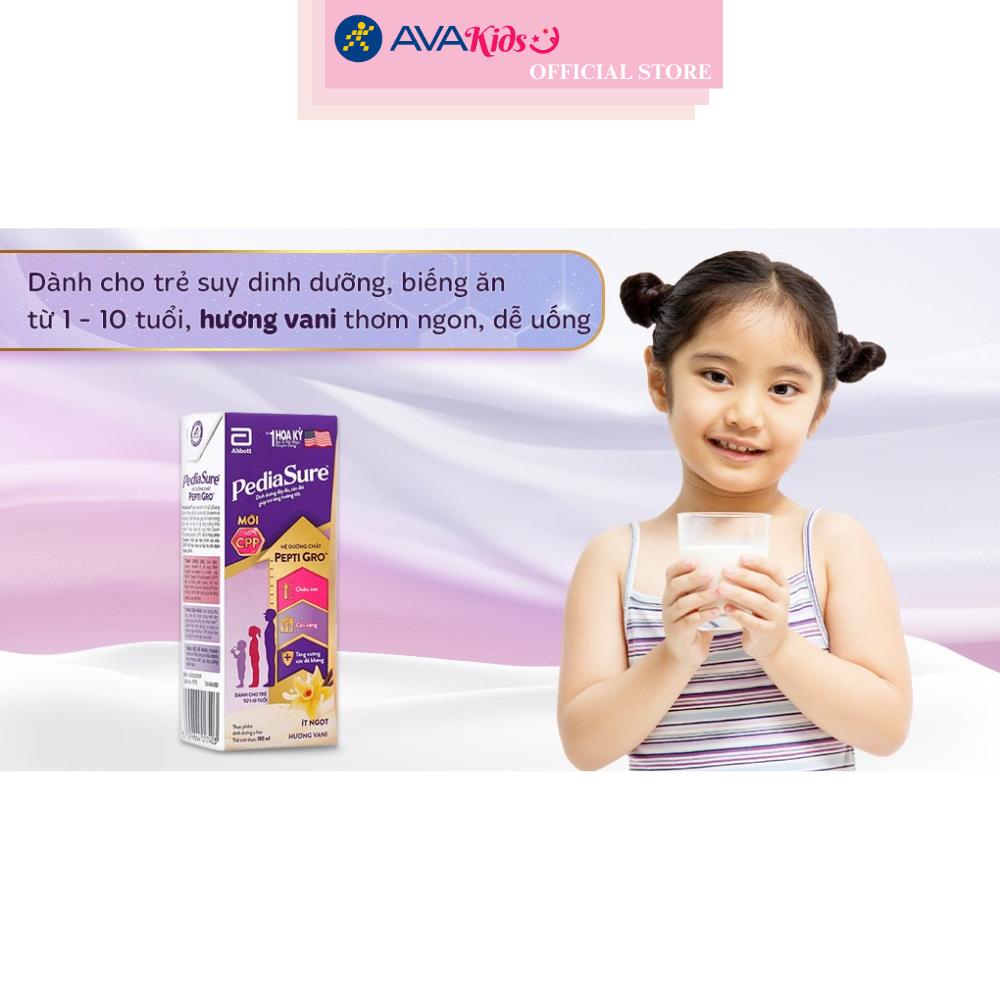 Thùng 48 hộp sữa pha sẵn Abbott PediaSure hương vani 180 ml (1 - 10 tuổi)