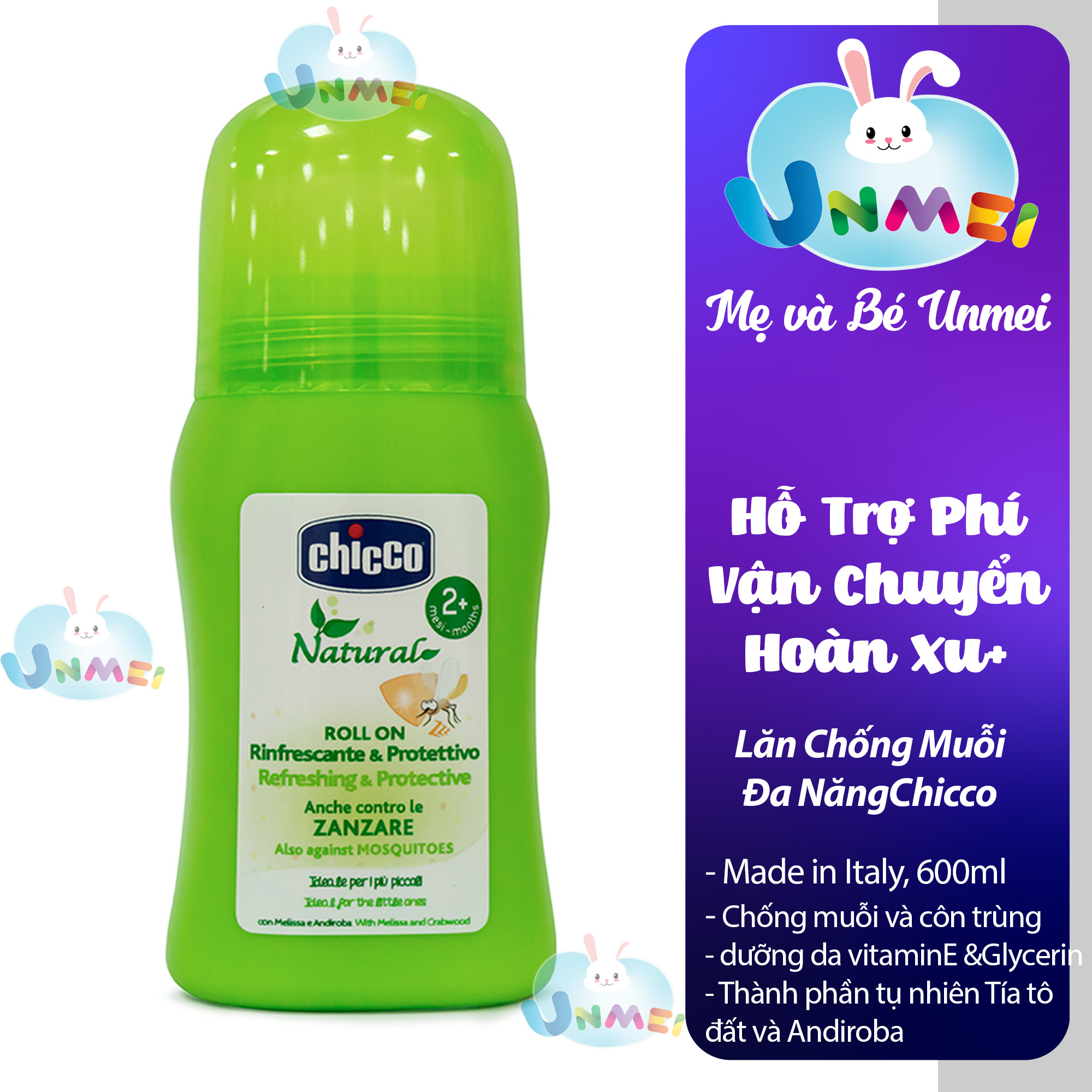 Lăn đa năng xua muỗi Chicco 60ml