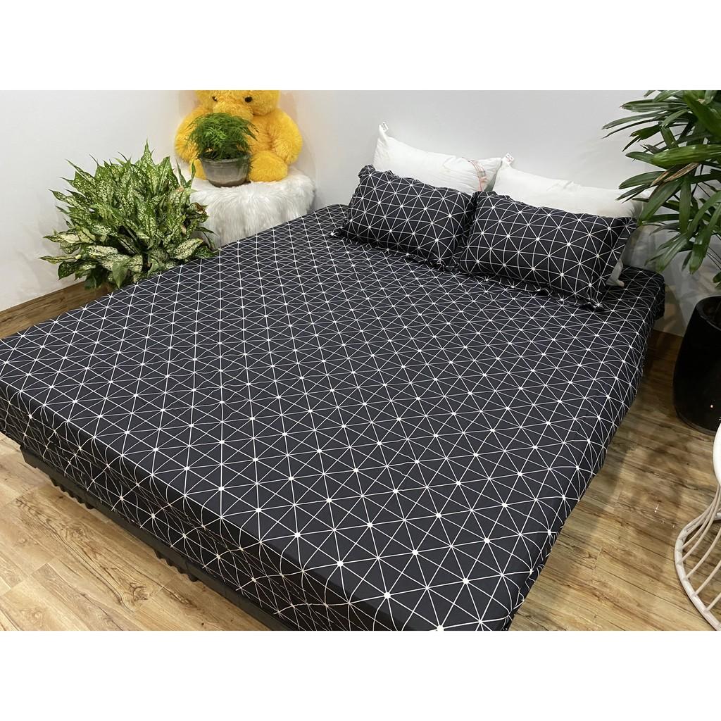 Bộ ga gối 2mx2m2 cotton poly,mẫu mới hot 2020,chát chọn mẫu,ô bàn cờ