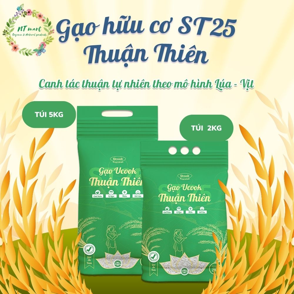 Gạo hữu cơ ST25 - Ucook 2kg