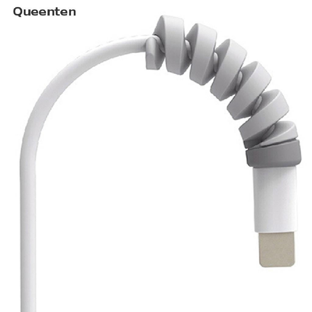 Queenten Bộ 4 Dây Lò Xo Quấn Bảo Vệ Cáp Sạc QT