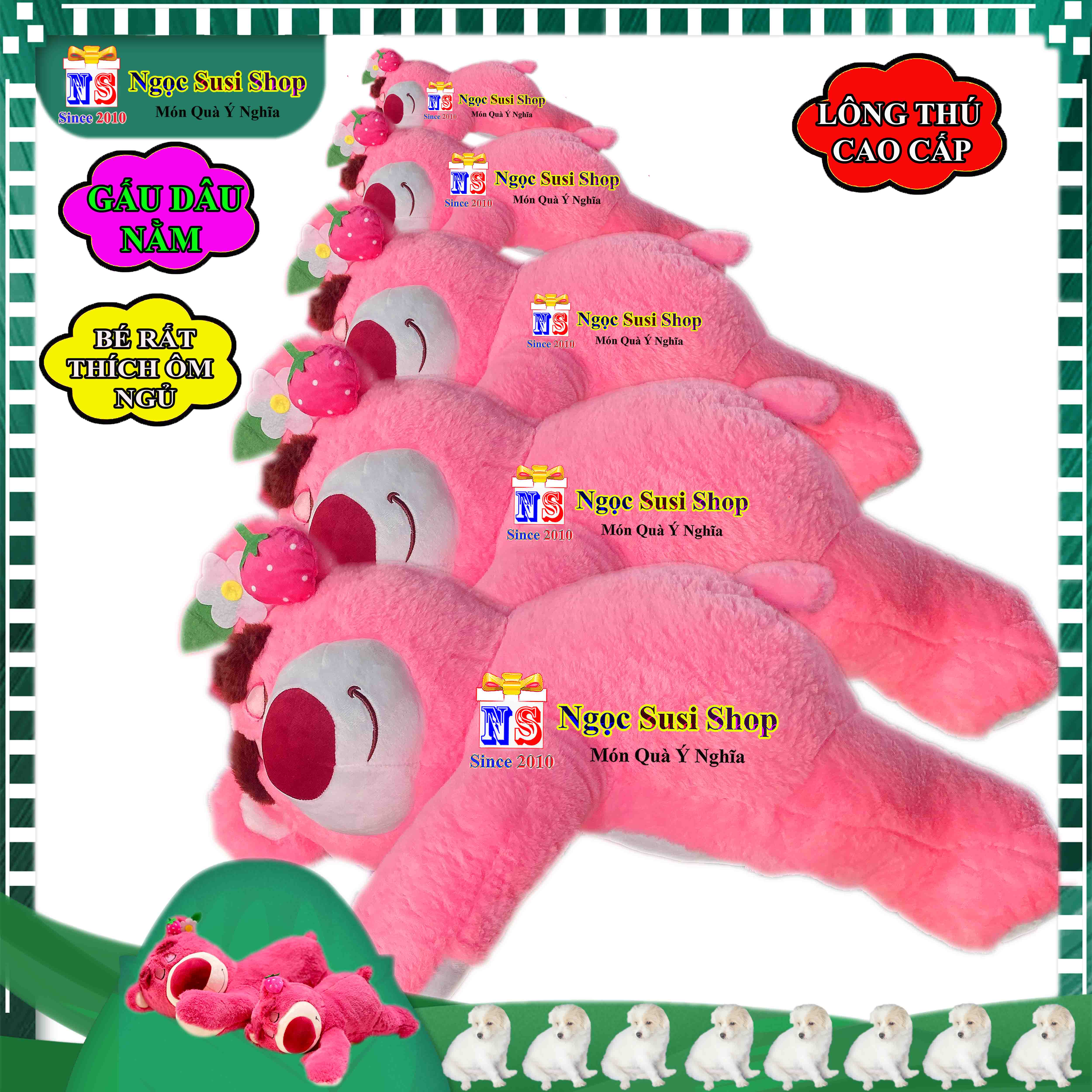 GỐI ÔM THÚ BÔNG CON GẤU DÂU LOTSO NẰM SIÊU TO KHỔNG LỒ CAO CẤP SIÊU CƯNG LÔNG THÚ SIÊU MỊN - GẤU BÔNG HÌNH GẤU DÂU RẤT DỄ THƯƠNG