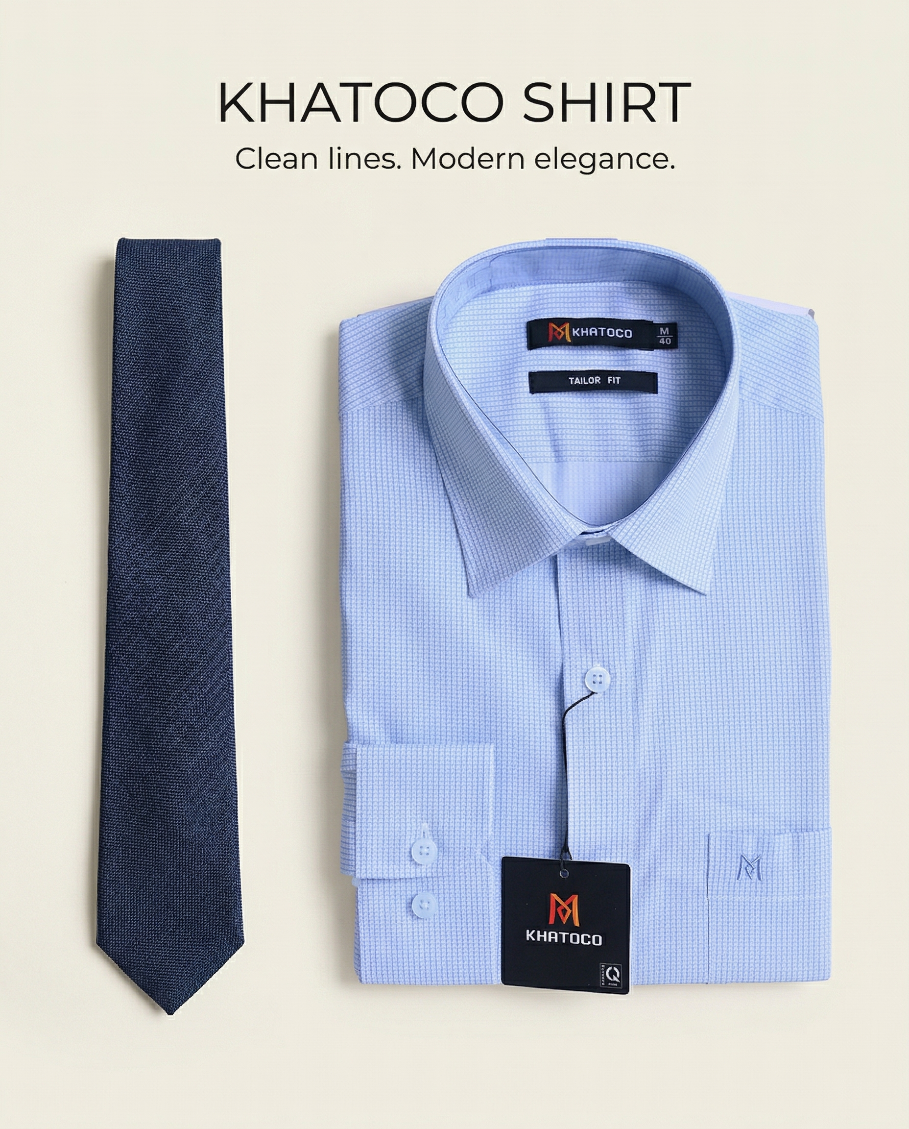 Áo sơ mi nam tay dài Khatoco (M-2XL)