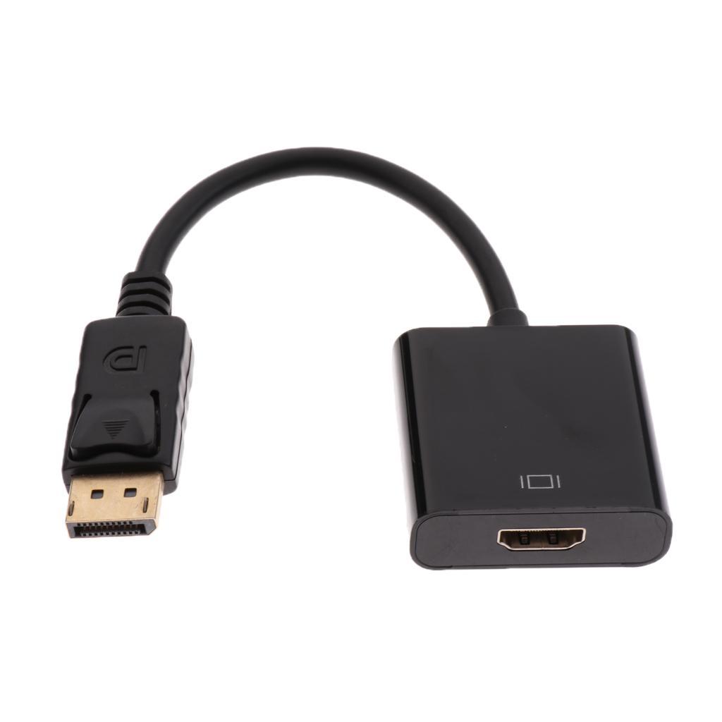 DP Displayport Male to HDMI Female Cable Converter Adapter for PC HP/DELL Black