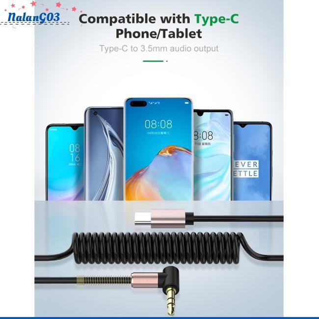Cáp Chuyển Đổi USB C Sang 3.5mm Type C 3.5 AUX Cho Loa Điện Thoại/Xe Hơi