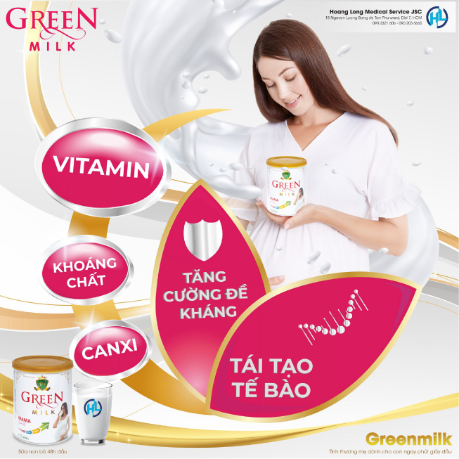 (Tặng 7 Gói Sữa + Gel rửa tay) Bộ 3 Lon Sữa Non Cho Mẹ Bầu GreenMilk Bổ Sung Canxi Dinh Dưỡng Thai Kỳ (400g)