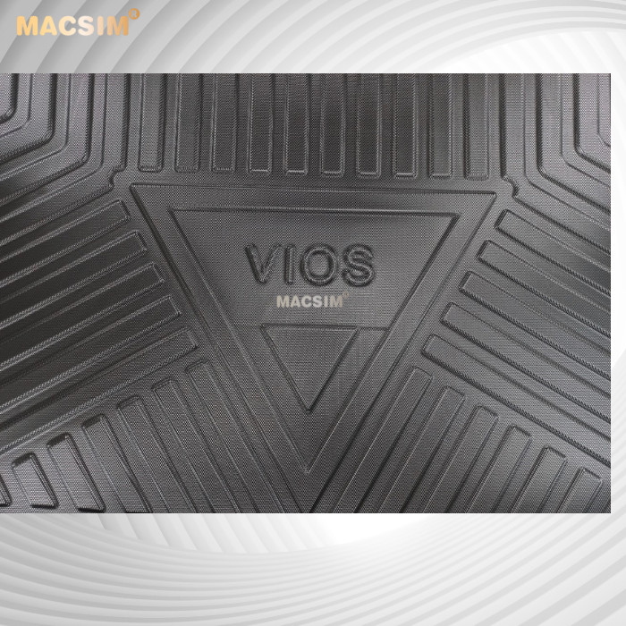 Lót cốp xe ô tô Toyota Vios 2008-2013 chất liệu TPV thương hiệu Macsim màu đen